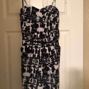 Black and white short dress